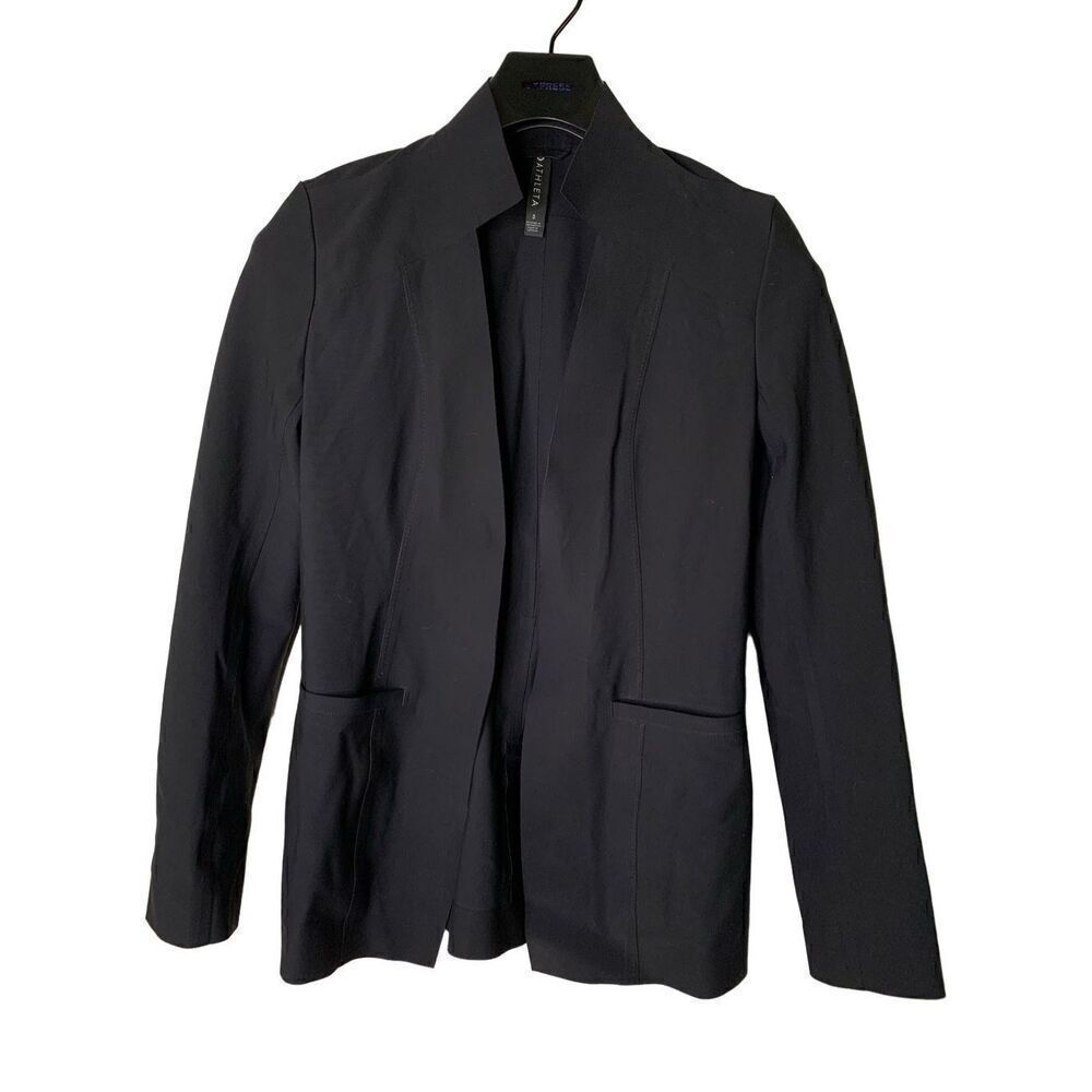Athleta blazer jacket black women's size 0